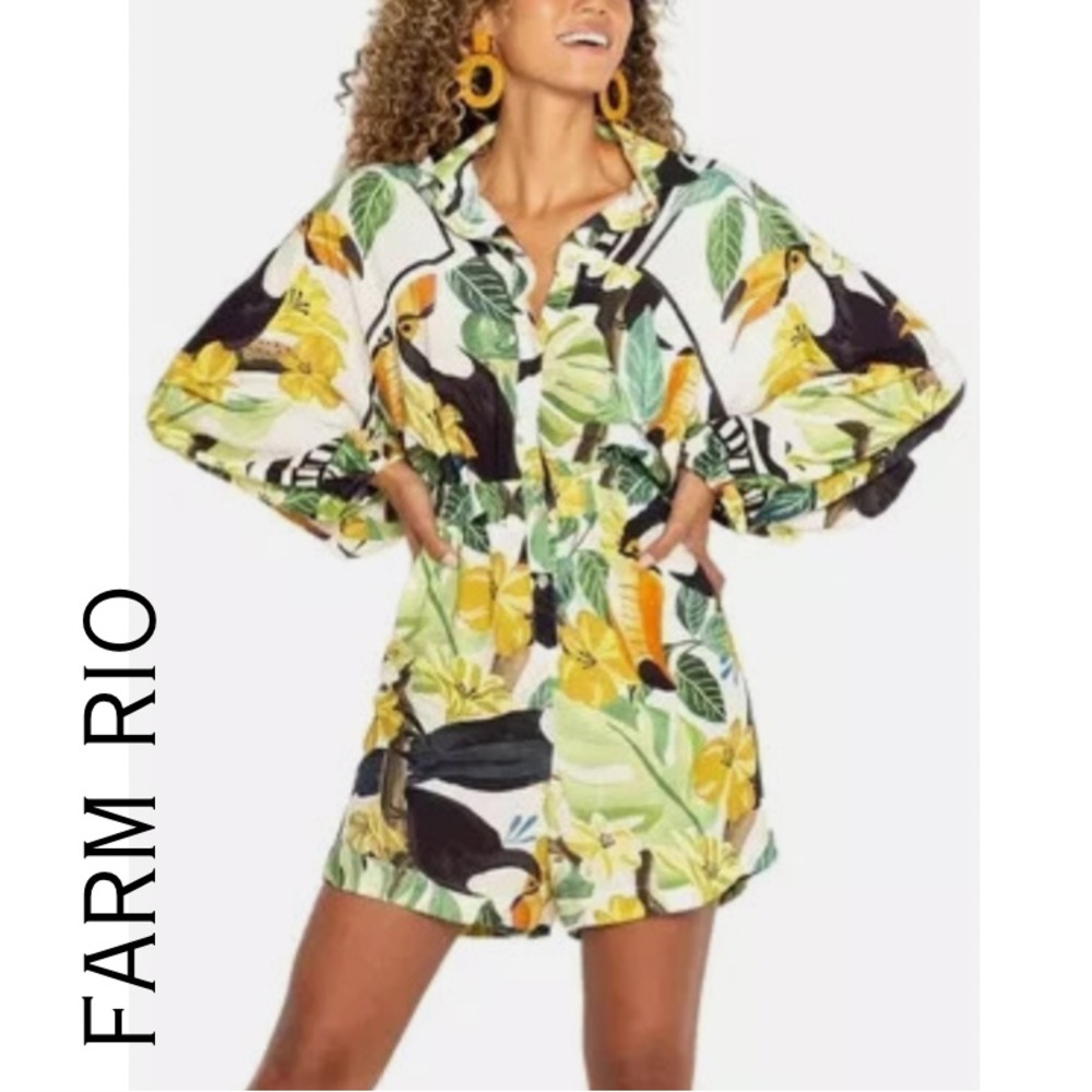 FARM Rio Tropical Toucan Print Romper